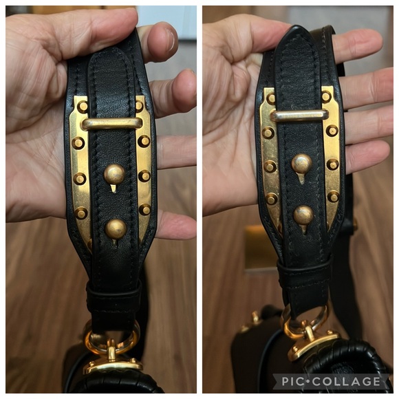 💯 % authentic Prada Black Smooth Calfskin and matte crocodile Cahier bag - Picture 15 of 16